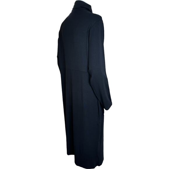 Women with Control Finespun Jersey Tummy Control Midi Dress Black TALL Large - Picture 10 of 11